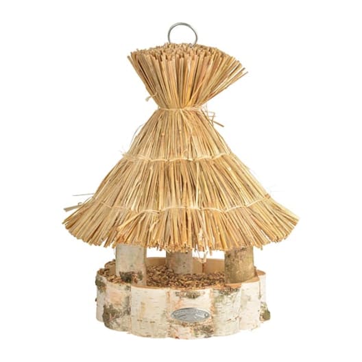 Comedero para pájaro choza