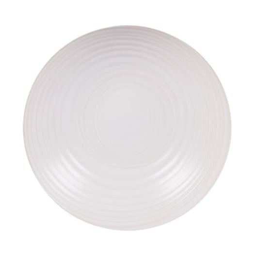 Plato hondo gres moon blanco