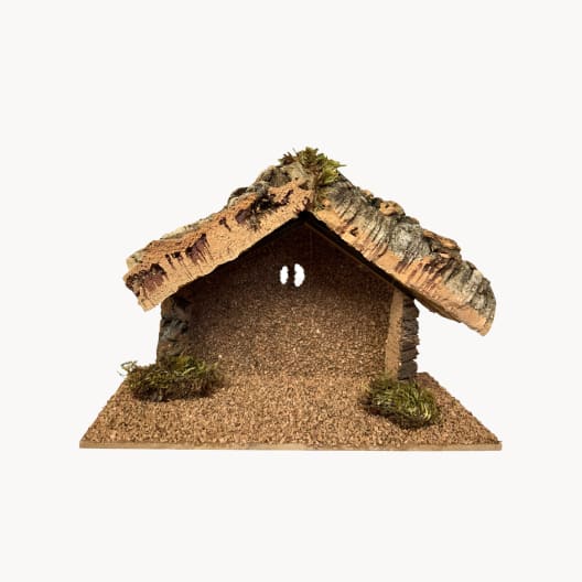 Portal de corcho 24×13×15 cm para figuras de 8 cm para Belén