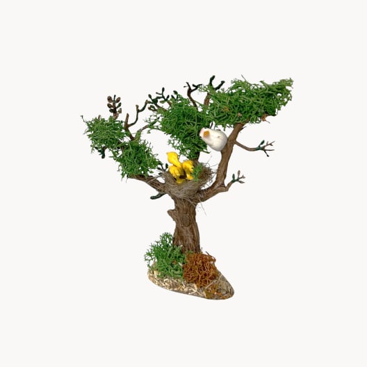 Árbol con pajaritos 12 cm para Belén