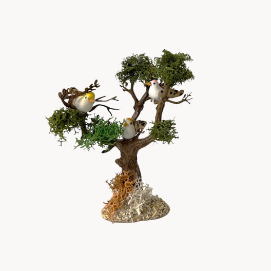 Árbol con pajaritos 12 cm para Belén