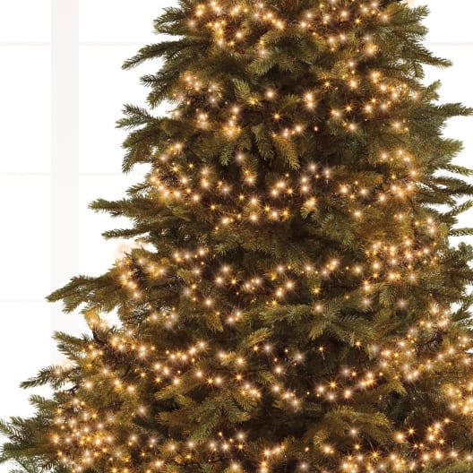 Luces de Navidad Cluster twinkle Amarillo 3000 Leds (cable negro de 28m)