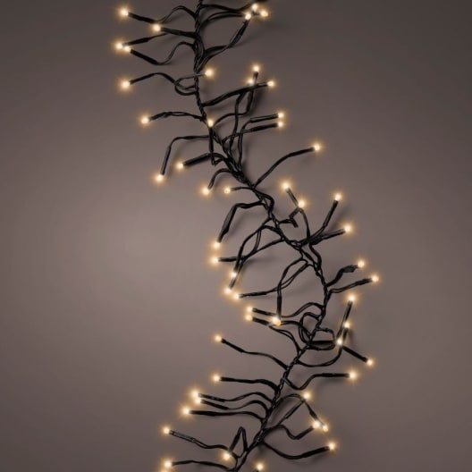 Luces de Navidad Cluster twinkle Amarillo 3000 Leds (cable negro de 28m)