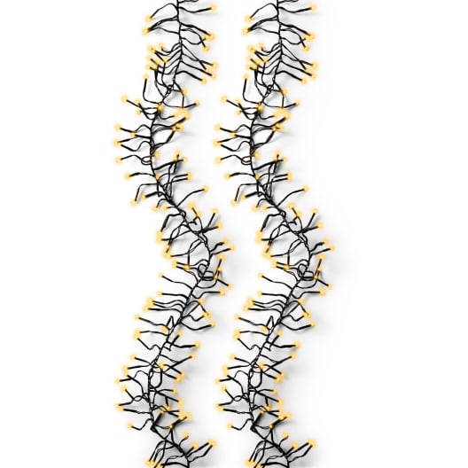 Luces de Navidad Cluster twinkle Amarillo 3000 Leds (cable negro de 28m)