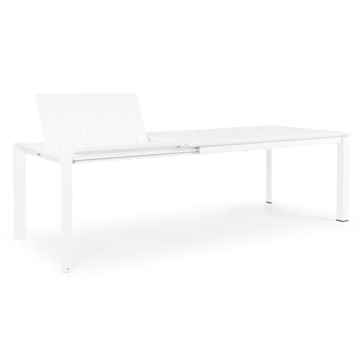 Mesa de Jardín Konnor de Aluminio Blanco Extensible 240cm