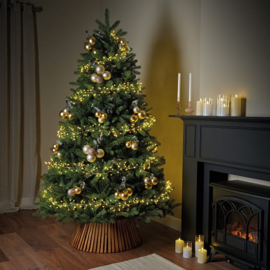Luces de Navidad Compact twinkle Blanco/Amarillo micro  480 Leds (cable dorado de 6m)