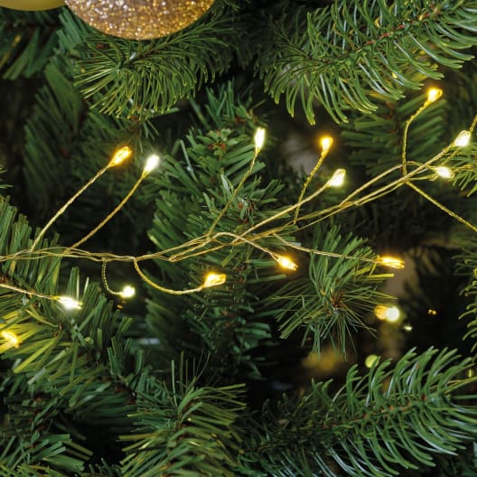 Luces de Navidad Compact twinkle Blanco/Amarillo micro  960 Leds (cable dorado de 12m)