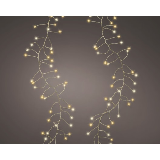 Luces de Navidad Compact twinkle Blanco/Amarillo micro  960 Leds (cable dorado de 12m)
