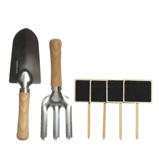 Kit de Herramientas para Huerto de Metal y Madera