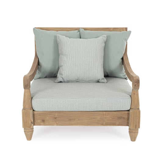 Sillón de jardín Bizzotto BALI verde agua/madera natural
