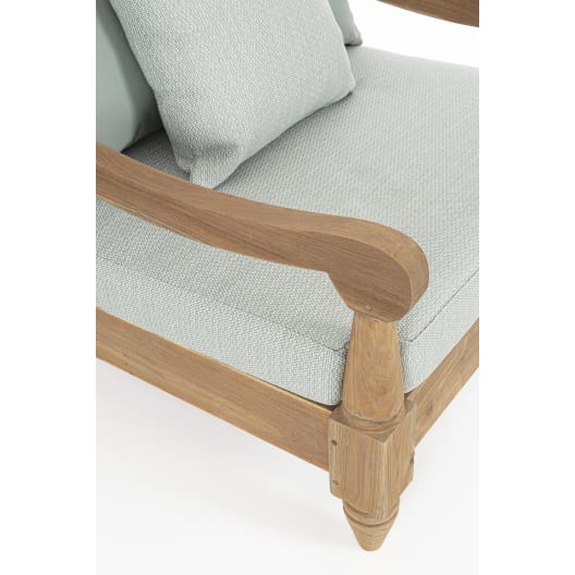 Sillón de jardín Bizzotto BALI verde agua/madera natural