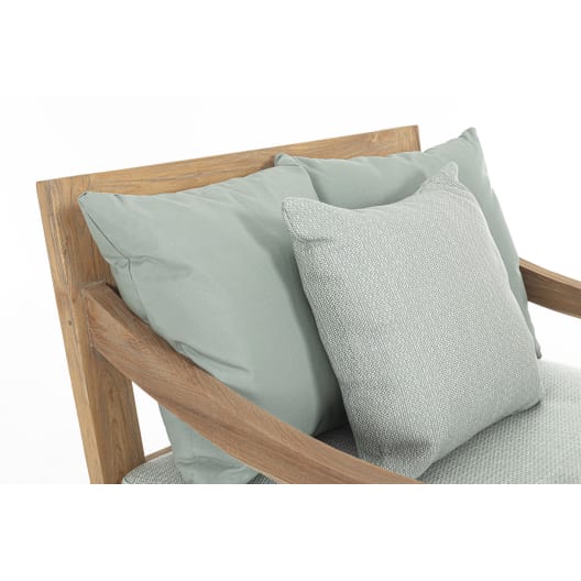 Sillón de jardín Bizzotto BALI verde agua/madera natural