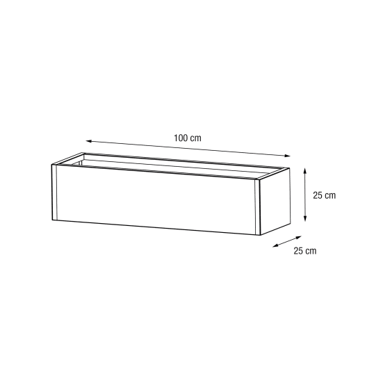 Herstera Metal Planter - Jardinera BALCONY antracita