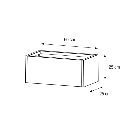 Herstera Metal Planter - Jardinera BALCONY antracita