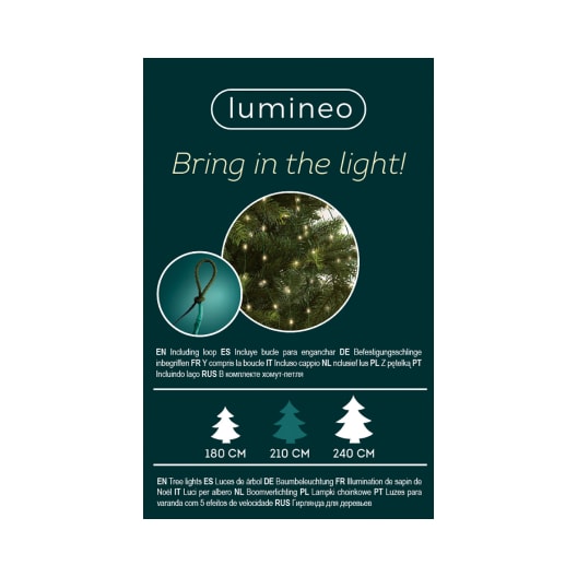 Luces de Navidad Tree micro 672 Leds Blanco (cable verde de 2,1m)