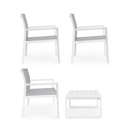 Conjunto de jardín Bizzotto KALLEN 4 piezas blanco