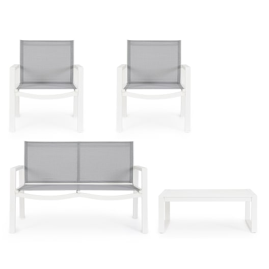 Conjunto de jardín Bizzotto KALLEN 4 piezas blanco