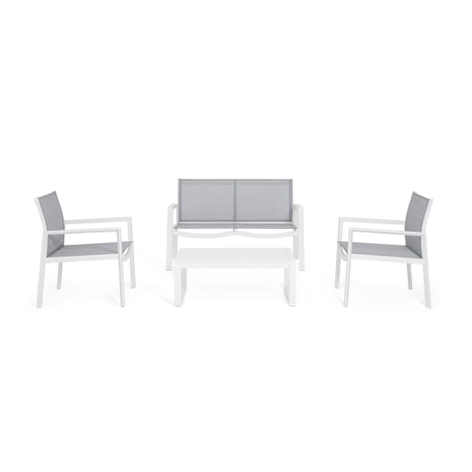 Conjunto de jardín Bizzotto KALLEN 4 piezas blanco