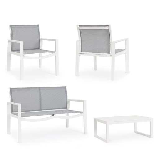 Conjunto de jardín Bizzotto KALLEN 4 piezas blanco