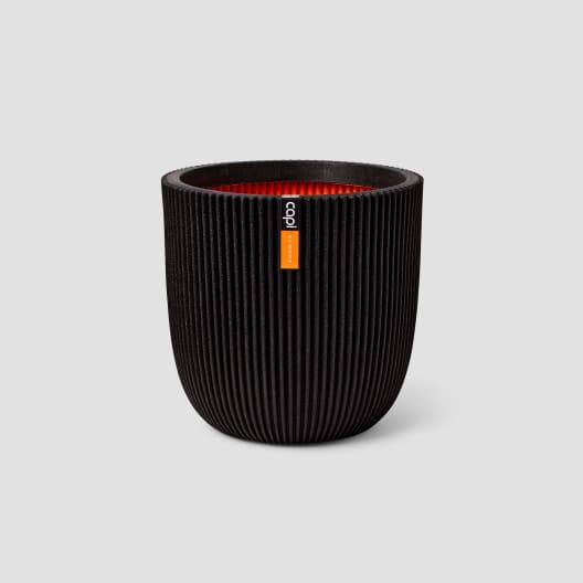 Maceta CAPI Groove Negra (Campana)