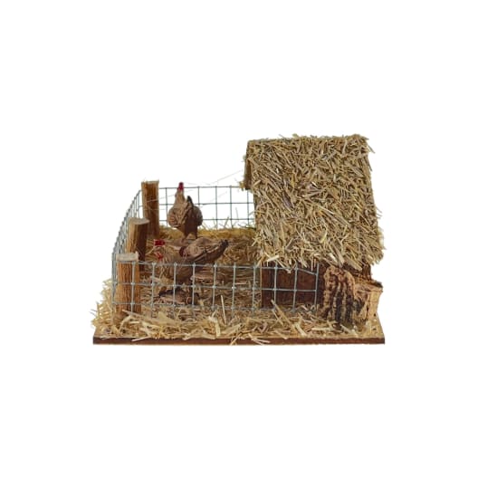 Gallinero de corcho para Belén
