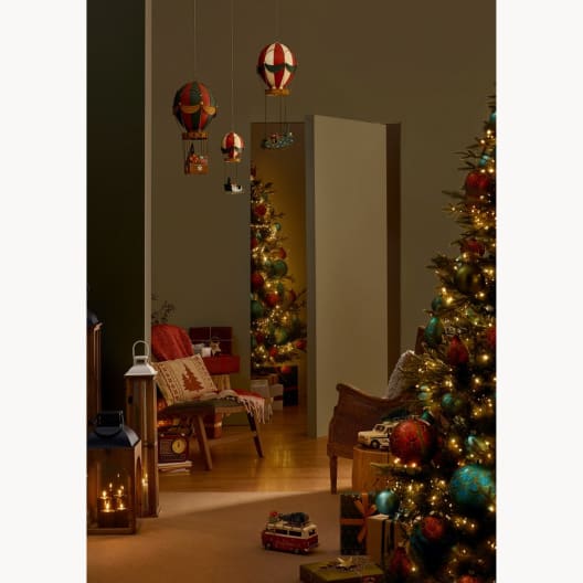 Figura decorativa Globo Aerostático con Trineo Navideño