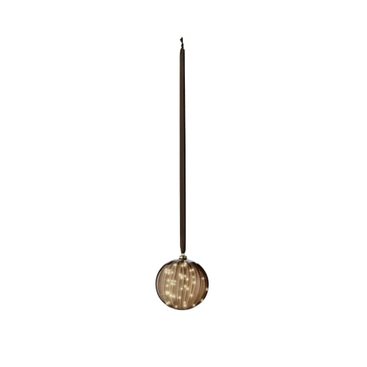 Bola LED con relieve marrón blanco cálido Ø20 cm (40 luces)