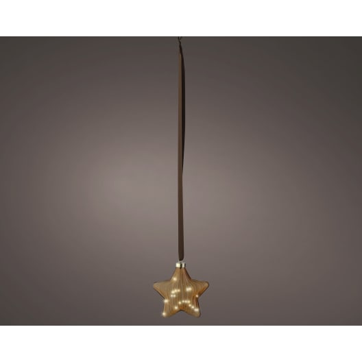 Estrella decorativa LED marrón blanco cálido