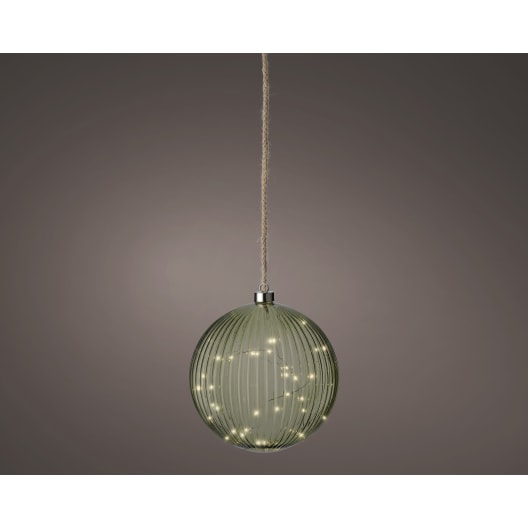 Bola decorativa LED verde blanco cálido Ø20 cm