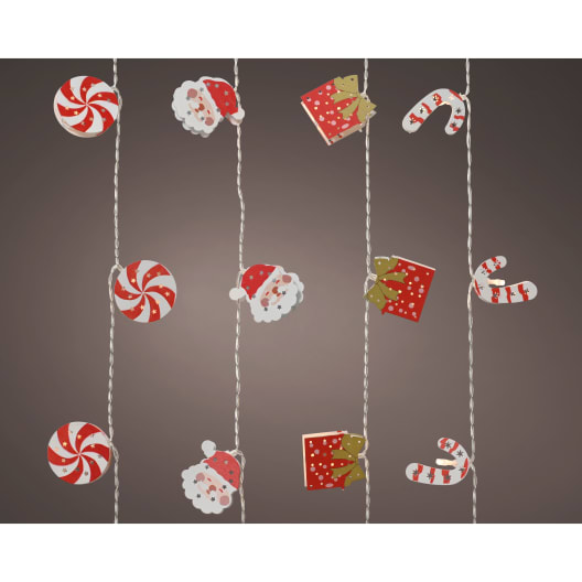 Guirnalda LED Navidad blanco cálido 135 cm, 10 luces