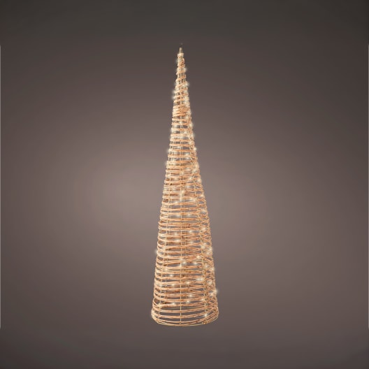 Abeto LED blanco cálido 60 cm (80 luces)