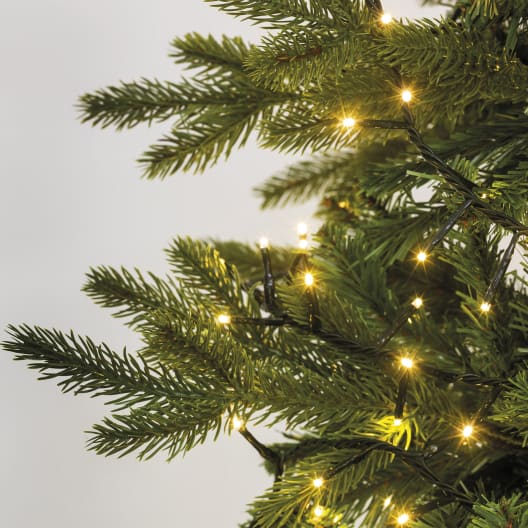 Luces de Navidad Compact twinkle Blanco micro  960 Leds (cable negro de 12m)