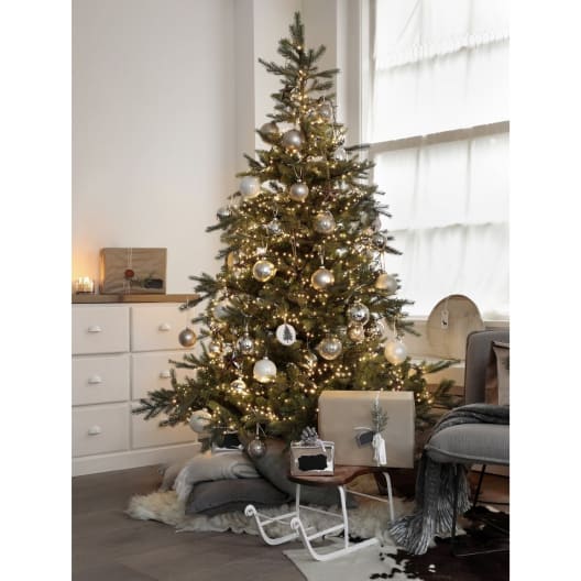 Luces de Navidad Compact twinkle Blanco micro  960 Leds (cable negro de 12m)
