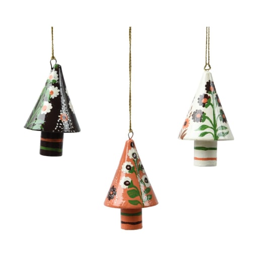 Adorno Colgante Árbol de Navidad Rústico y Floral