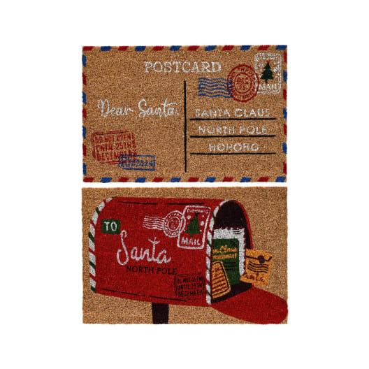Felpudo Rectangular Navideño con Diseño Festivo 'Santa Claus'