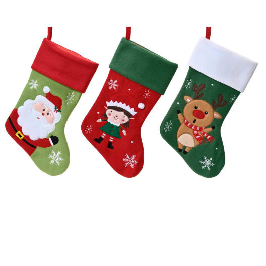 Calcetín Decorativo para Navidad de Tela Navideño