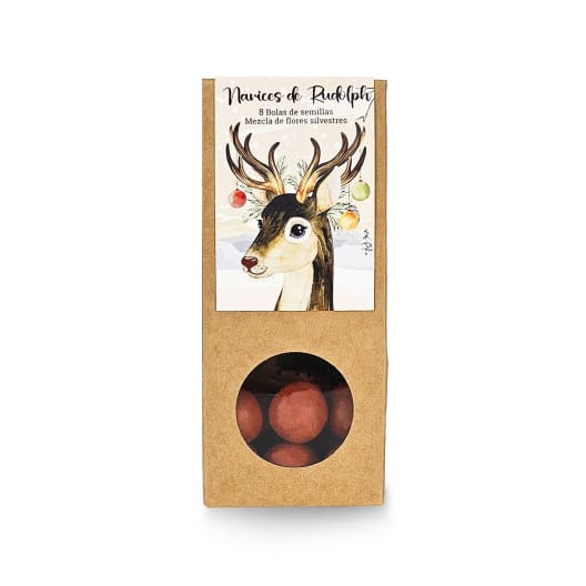 Bolas de Semillas "Narices de Rudolph"