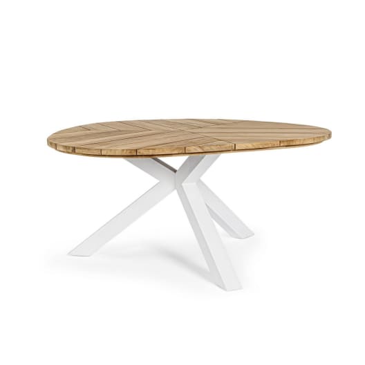 Mesa de comedor exterior Bizzotto PALMDALE blanca