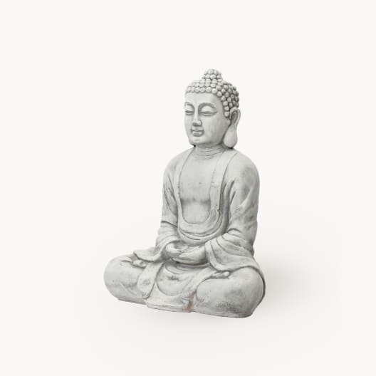 Figura de jardín Buda sentado en gris