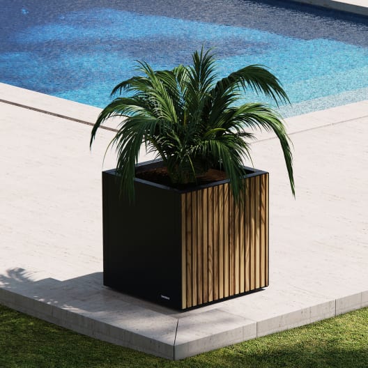 Herstera Deco Planter - Jardinera CUBE WOOD
