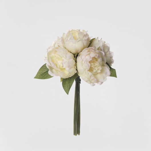 Bouquet de Peonías artificiales blancas
