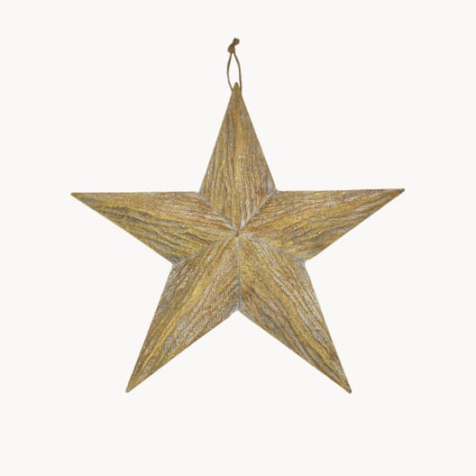 Estrella de Metal Dorada para Colgar 78.5x75x9 cm
