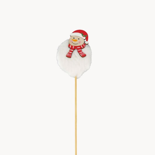 Pick Decorativo Navideño Papá Noel/Muñeco de Nieve Surtido 8 cm