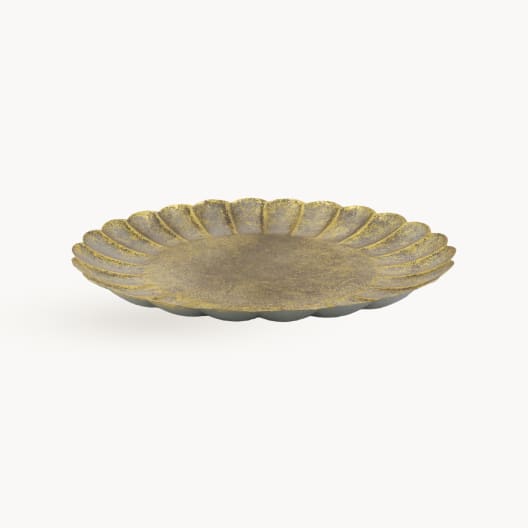 Bandeja Dorada Redonda de Metal D38 cm