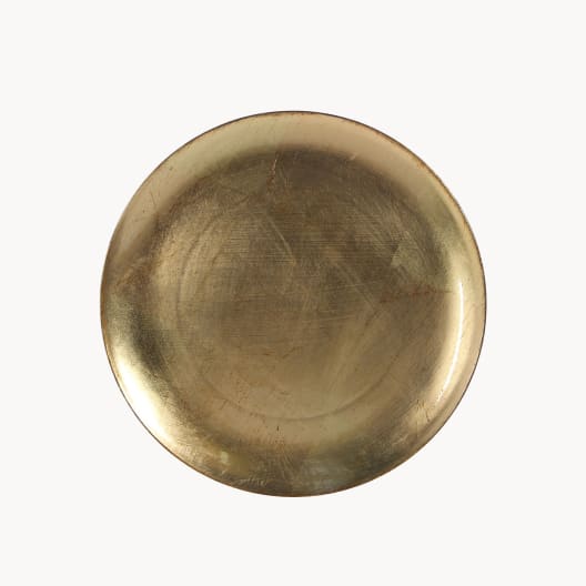 Bajo Plato Decorativo Mila Dorado Diámetro 33 cm