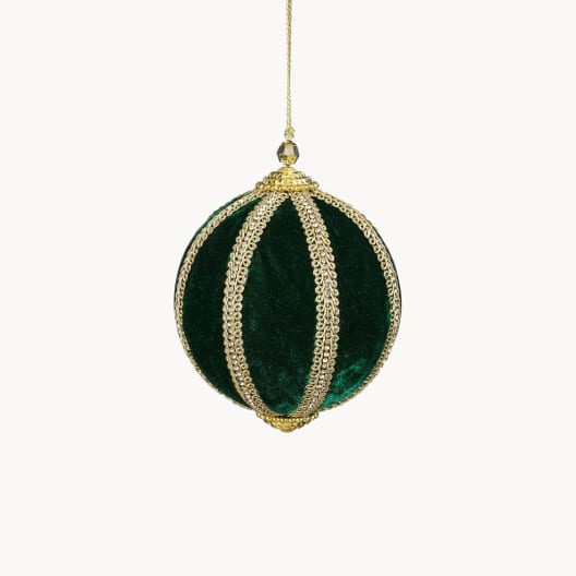 Bolas de Terciopelo Verde y Rojo para Colgar (Surtido 2, Ø10 cm)