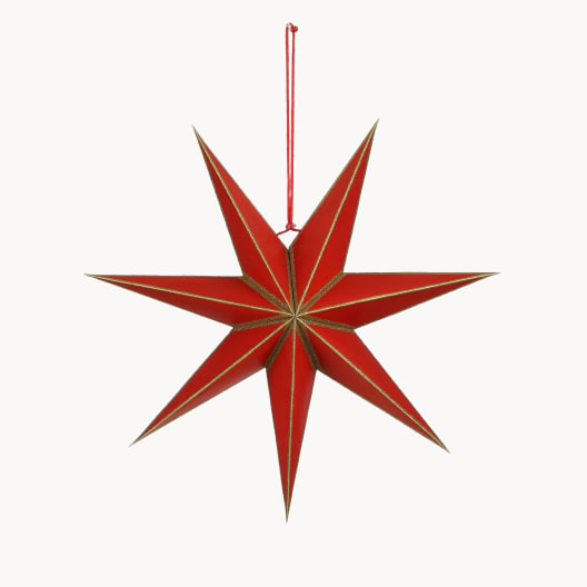 Estrella Gonda Roja para Colgar (45x14 cm)