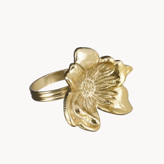 Servilletero Decorativo Pascua Flor Dorada 8cm