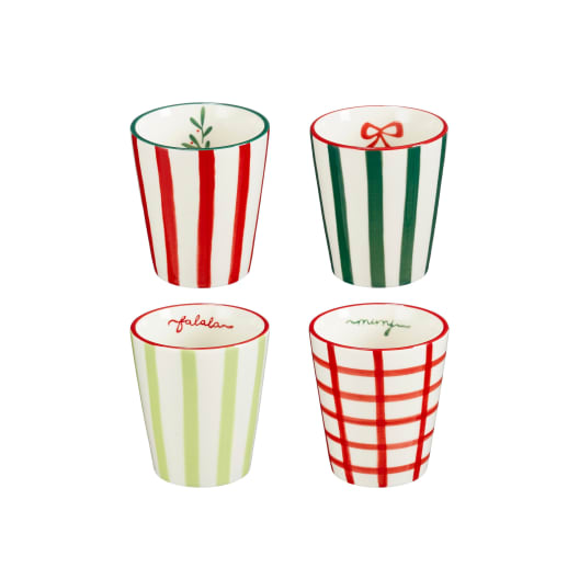 Taza Noel Surtido 4 - Altura 9 cm