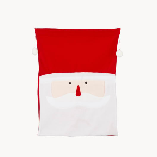 Bolsa de Papá Noel (Santa) Roja/Blanca, 2 Unidades (50x70 cm)